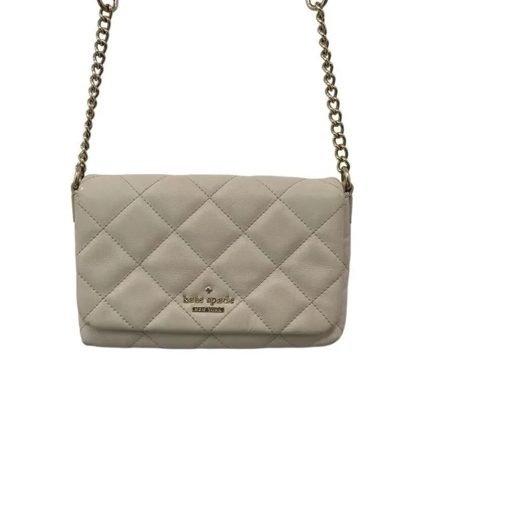 Kate Spade NY Emerson Place Mini Vivenna Nude Quilted Leather Crossbody Bag